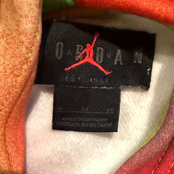 NWOT Jordan Jump Man Colorful Tie-Dye Type Hoodie Size XL - Picture 6 of 8